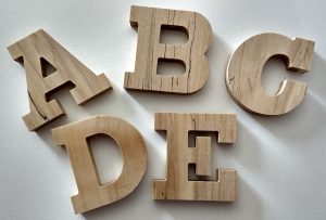 Hard Maple Letters